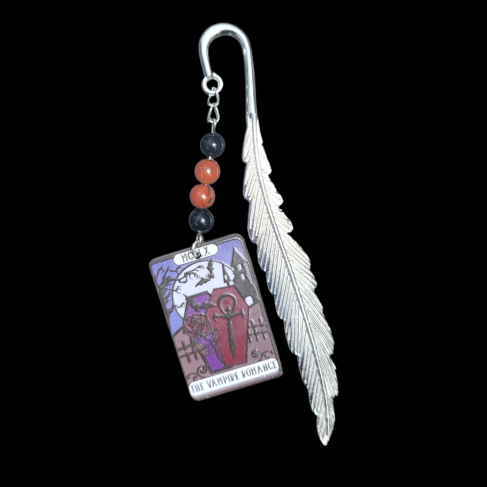 The Vampire Romance Tarot Crystal Bookmark